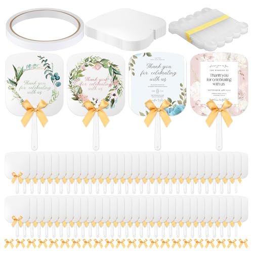 Vercraft Sublimation Wedding Fans Set - DIY Party Supplies