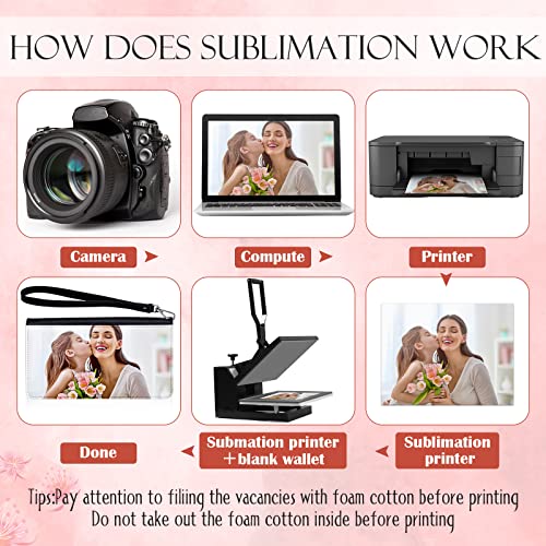 Sublimation Leather Wallet with DIY Craft for Women