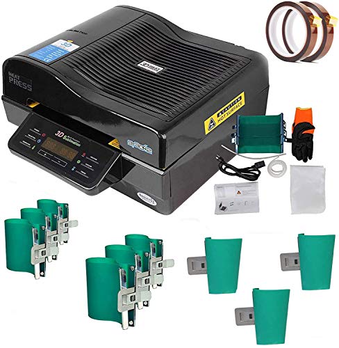 INTSUPERMAI 3D Sublimation Heat Press Machine with Kit