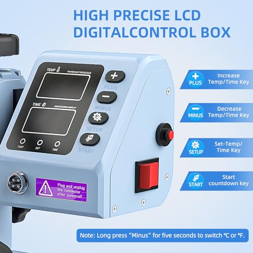 15" x 15" Lya Vinyl 7-in-1 Sublimation Heat Press