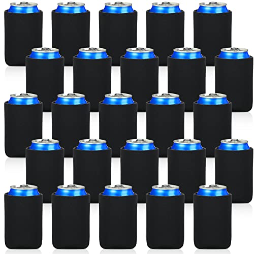 150 Pack Black Blank Sublimation Can Cooler Sleeves