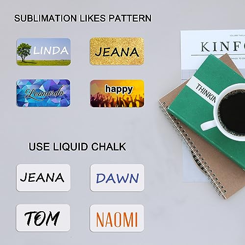 20 Magnetic Backing Sublimation Name Tags Round Corner