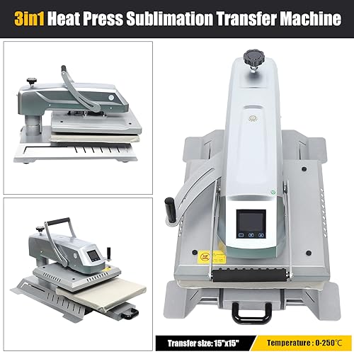 Digital Touch Screen Sublimation Heat Press Machine, 1400W