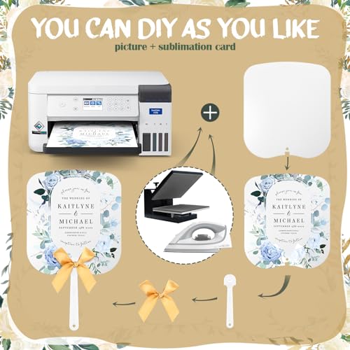 Vercraft Sublimation Wedding Fans Set - DIY Party Supplies