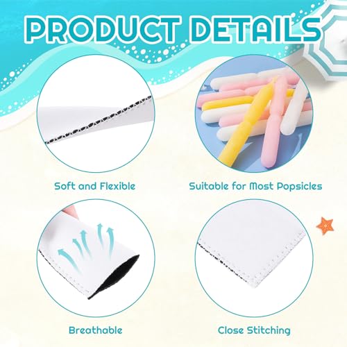 20 Pack Sublimation Popsicle Sleeves for Summer Parties
