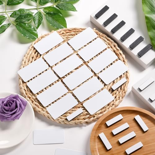 30 Pack Aluminium Name Tags with Magnetic Backing