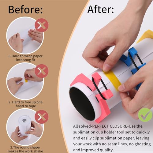 3-Size Tumbler Clamp Clip for Sublimation Printers