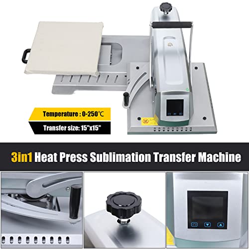 Digital Touch Screen Sublimation Heat Press Machine, 1400W
