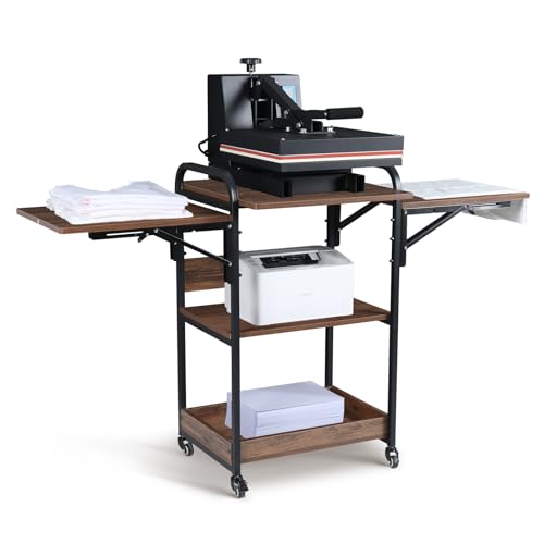 Kokorona Heat Press Stand Table with 3-Tier Storage