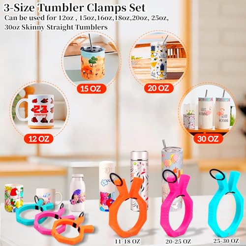 3-Size Tumbler Clamp Clip for Sublimation Printers