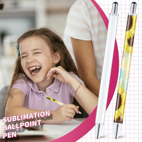 20 Pack Sublimation Ballpoint Pens, Clip-Free Design