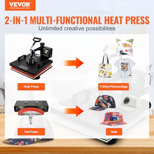 VEVOR 2 in 1 Heat Press Machine Combo