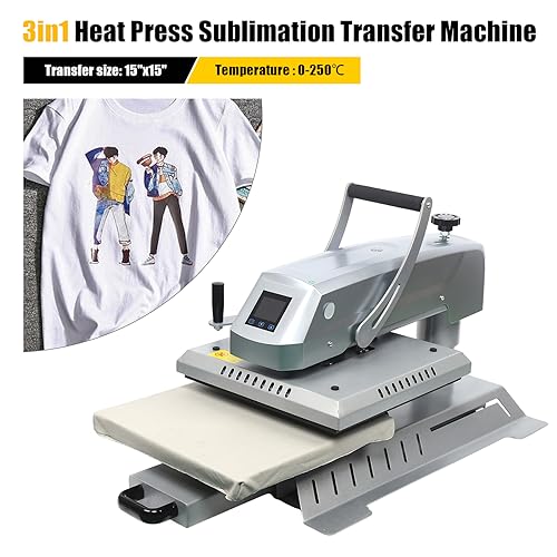 Digital Touch Screen Sublimation Heat Press Machine, 1400W