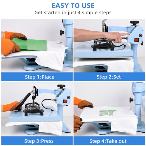 15" x 15" Lya Vinyl 7-in-1 Sublimation Heat Press