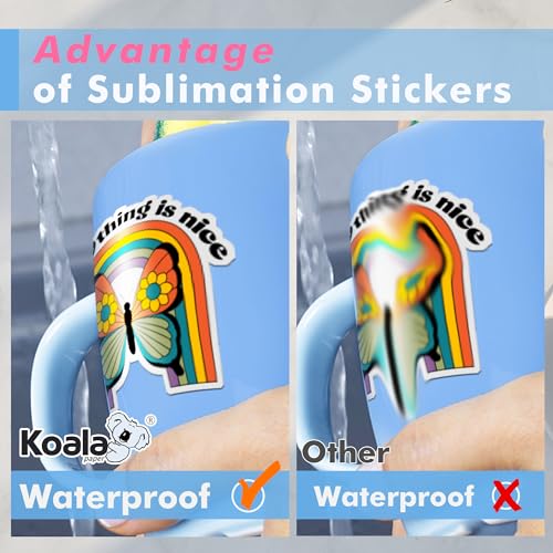 KOALA Sublimation Sticker Paper Glossy White 8.5x11 25 Sheets