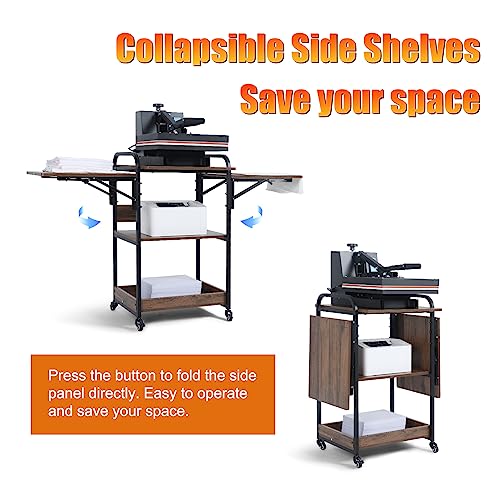Kokorona Heat Press Stand Table with 3-Tier Storage