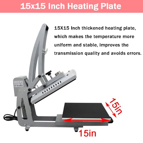 INTBUYING 15x15 Heat Press Sublimation Transfer Machine