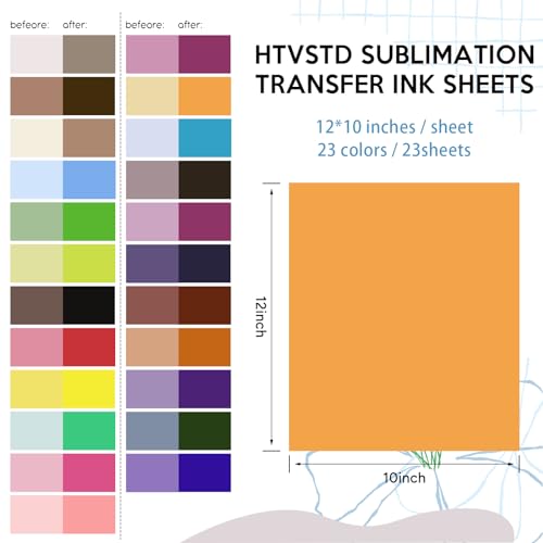 Solid Color Sublimation Transfer Sheets for Tumbler T-Shirts