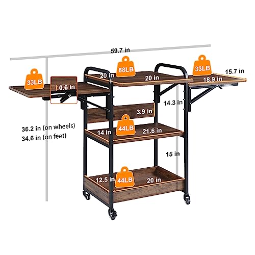 Kokorona Heat Press Stand Table with 3-Tier Storage