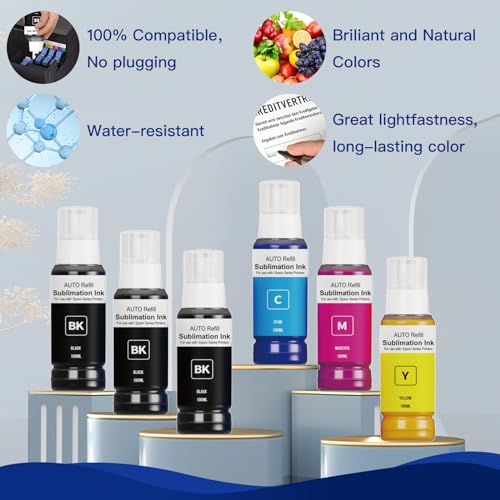 600ml Sublimation Ink for EPSON Printers and Sublimation Press
