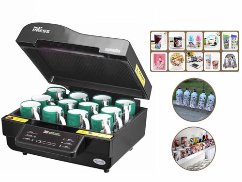 INTSUPERMAI 3D Sublimation Heat Press Machine with Kit