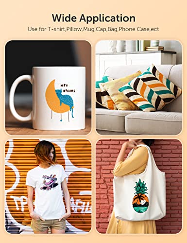 Wide-Format Sublimation Ink for Heat Press Transfer (6x100ML)