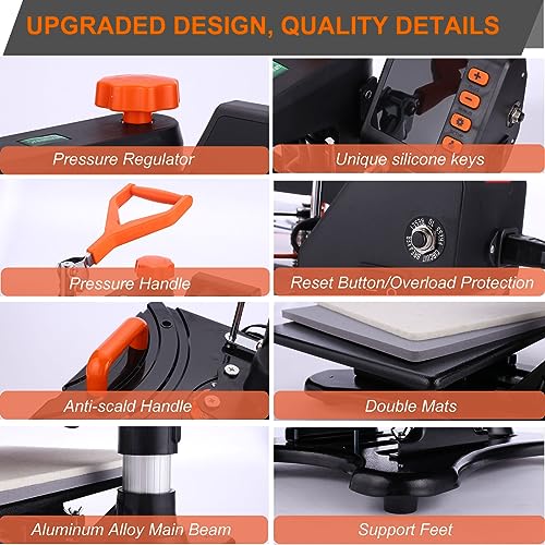 Whubefy 8 in 1 Combo Sublimation Printer