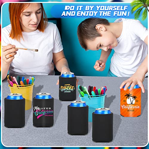 150 Pack Black Blank Sublimation Can Cooler Sleeves