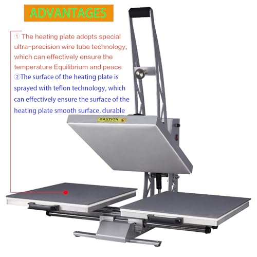 16x24 Dual Platen Heat Press Machine - 110V Sublimation T-Shirt Press