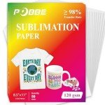Sublimation Paper 8.5x11", 50 Sheets for DIY