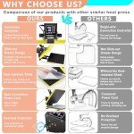 Whubefy 15x15 Digital Clamshell Heat Press Machine