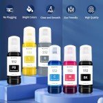 GUBFFON 552 Ink Bottle 6-Pack for Epson EcoTank