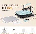 HTVRONT 15x15" Heat Press for T-shirt Sublimation