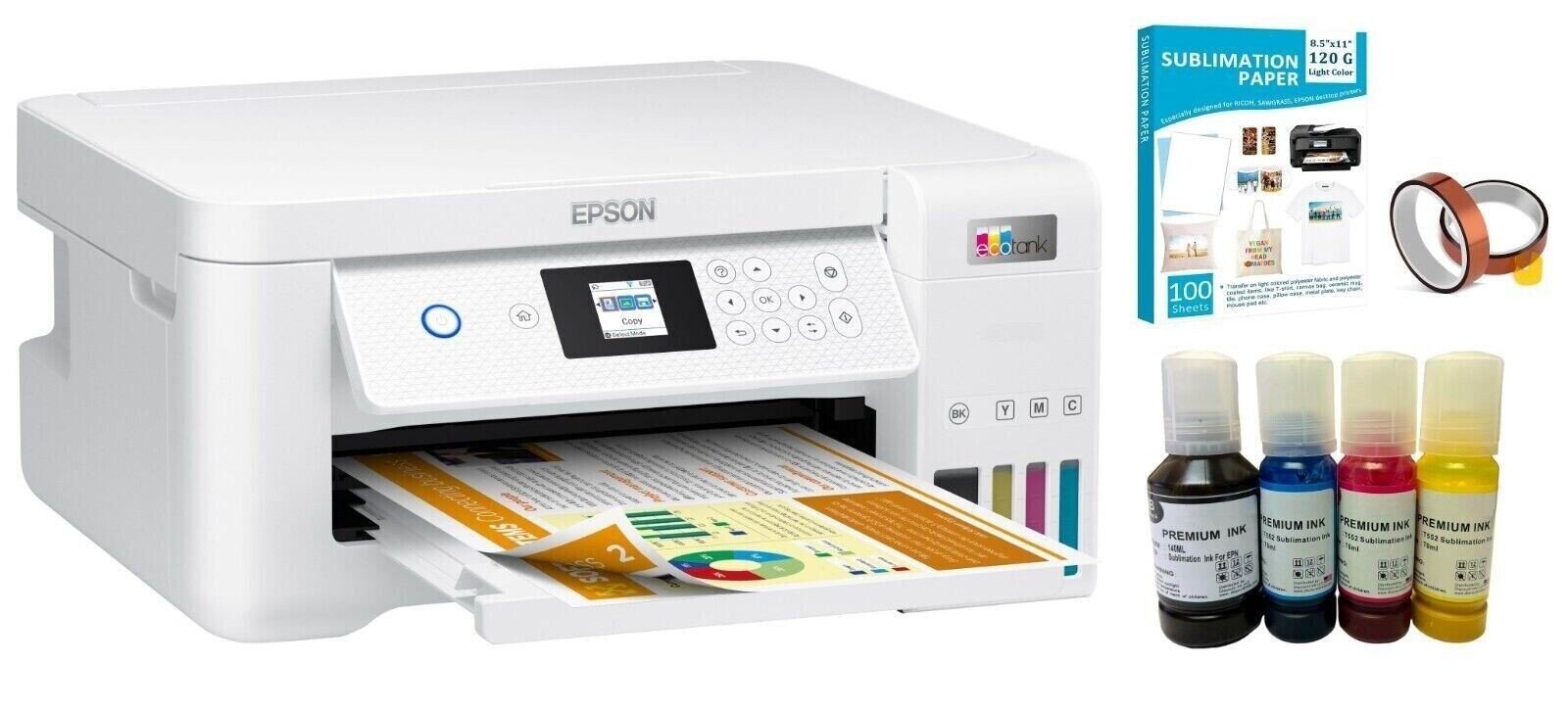 Epson EcoTank Sublimation Printer with Ink & Paper