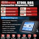 XTOOL D8S OBD2 Scanner: Advanced Bidirectional Tool