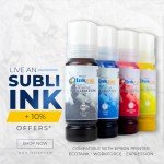 Epson Sublimation Printer Bundle with Ink and Paper