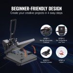 15x15 Heat Press for DIY T-Shirt Sublimation