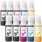 OFFICENTER 10 Bottles 522 Ink Refills for Ecotank