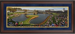 TPC Sawgrass Framed 10" x 30" Hole #17 Print