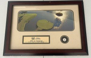 Framed 1989 Cadillac Golf Print - TPC Sawgrass 17th