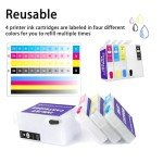 QUTHZZHY Refillable Sublimation Ink Cartridges 4-Pack