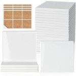 GOH DODD Glossy Ceramic Coasters for Crafts