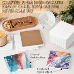 GOH DODD Glossy Ceramic Coasters for Crafts