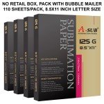 440 Sheets A-SUB 8.5x11 Sublimation Paper
