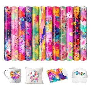 12pcs Paint Splatter Sublimation Transfer Paper