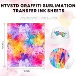 12pcs Paint Splatter Sublimation Transfer Paper