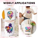 12pcs Paint Splatter Sublimation Transfer Paper