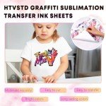 12pcs Paint Splatter Sublimation Transfer Paper