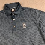 Men's Large Blue Abstract Golf Polo Shirt