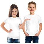 Kids Sublimation Blank Polyester T-Shirts - 5 Pack